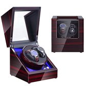 Bol.com Olvy Time - Luxe Watchwinder voor 2 Horloges - Met LED Verlichting - Horloge Winder - Dubbele Watchwinder - Horloge Opwi... aanbieding