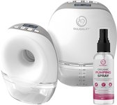 Snuggley Elektrische Draadloze Borstkolf – Handsfree & Draagbaar – Incl. 60 Melk Bewaarzakjes & Borstkolf Spray - BPA-Vrij – Dubbele Borstkolf – Met 2 E-Books