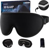 NAWM® Luxe Slaapmasker - 3D Ergonomisch - 100% Verduisterend en Verstelbaar - Traagschuim - Slaap Masker - Oog Masker