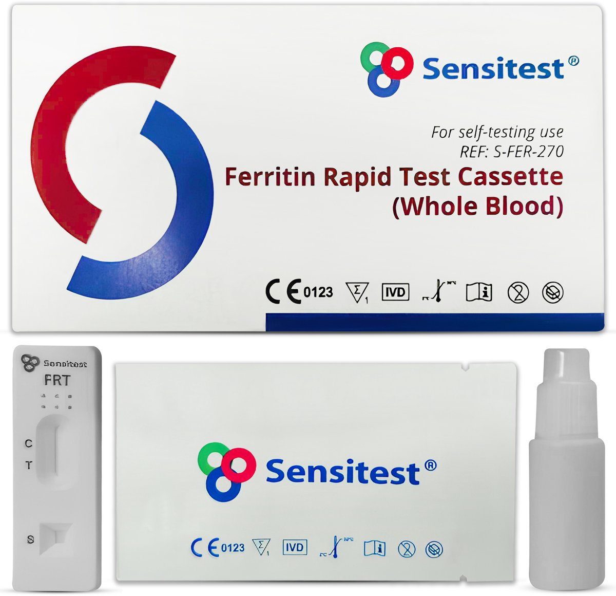 Goedkoopste Ferritine Sneltest – Zelftest voor IJzertekort – Binnen 5 minuten resultaat – Eenvoudig thuis uit te voeren – 1 stuk