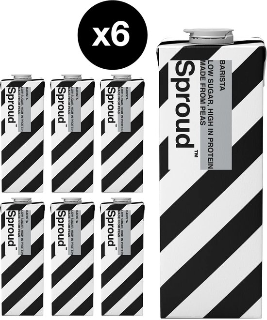 Sproud Barista Plantaardige melkvervanger - vegan - glutenvrij - 6 x 1 liter