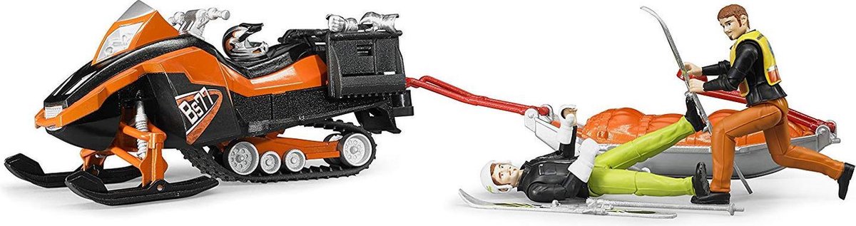 BRUDER Station De Montagne Avec Motoneige - Échelle 1:16 - Jouet Enfant 3 Ans+