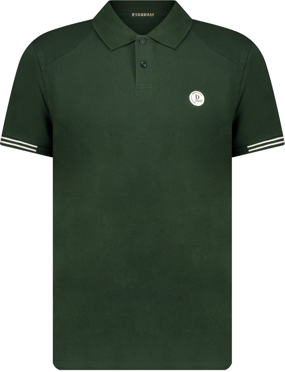 DEELUXE basic poloshirt met rubberen logo op de borst M
