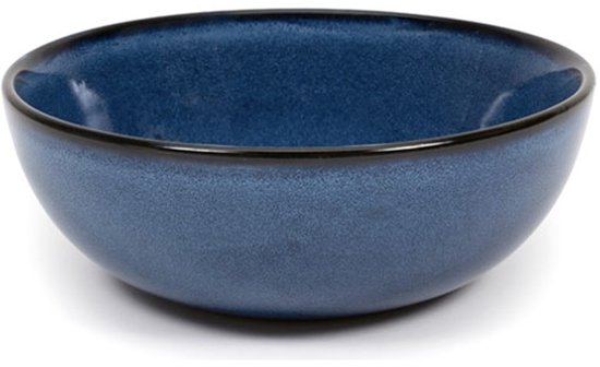 PASCALE NAESSENS BOL M BLEU FONCÉ GLAZED PURE 16 CM X 6 CM (4 pièces)