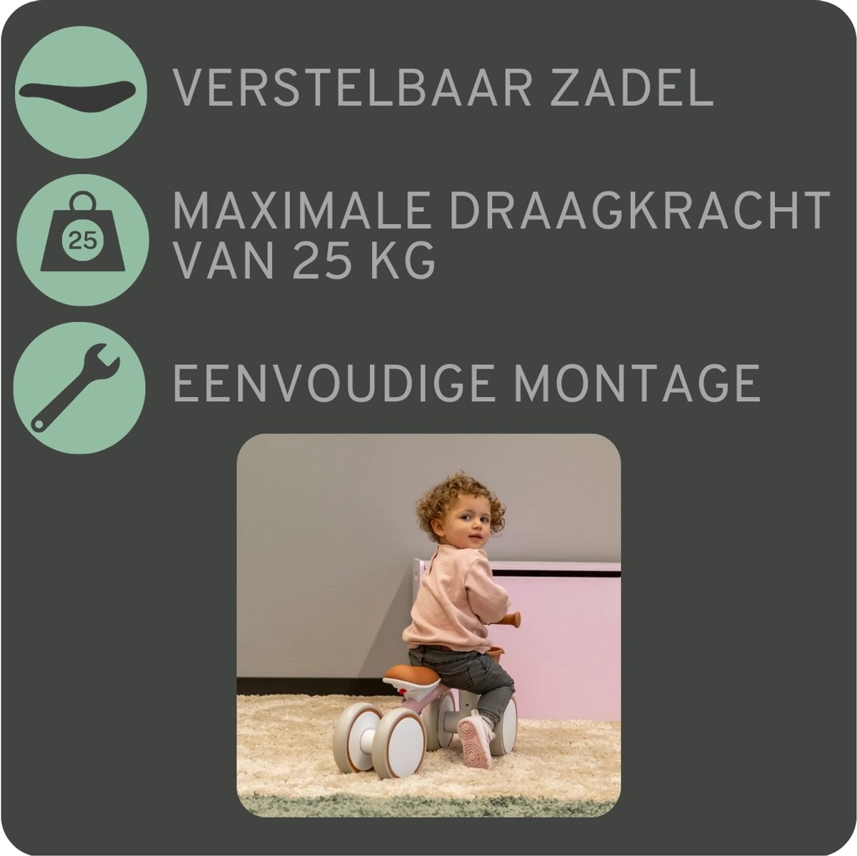 Bandits First Rider Loopfiets - Verstelbaar Vanaf 1 Jaar thumbnail 3