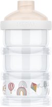 Tour à lait en poudre Mepal Mio , 3 pièces - 360 ml - Fermeture hermétique avec bouchon verseur - Stockage et dosage multifonctionnels - Sunshine & Rainbow