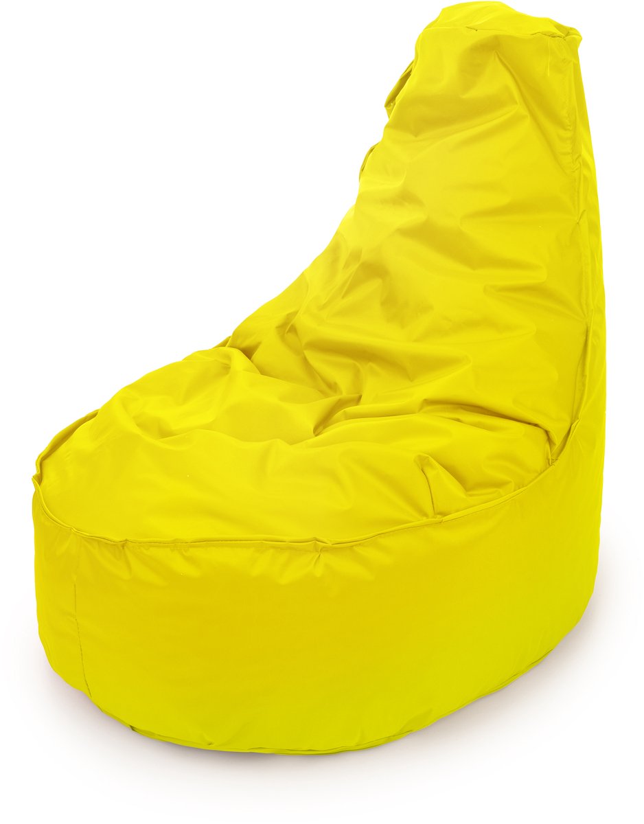 Drop & Sit - zitzak/stoel - robuust nylon - geel - Noa JR voor kinderen - voor binnen en buiten - 55 x 75 - 100 Liter