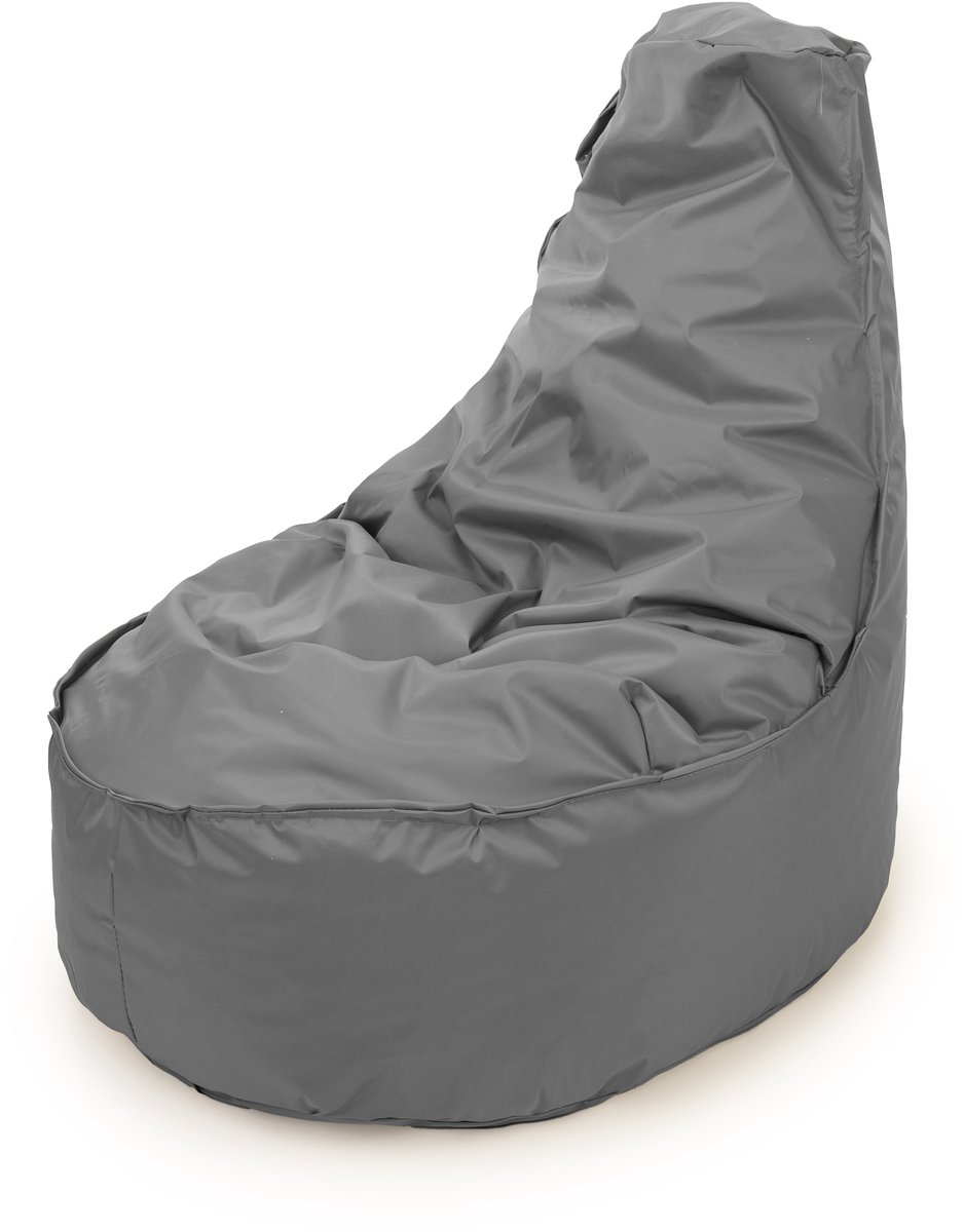 Drop & Sit - zitzak/stoel - robuust nylon - grijs - Noa JR voor kinderen - voor binnen en buiten - 55 x 75 - 100 Liter