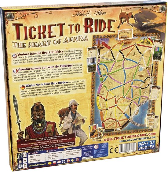 Days of Wonder - Ticket to Ride Afrika - Uitbreiding - Bordspel