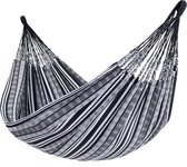 Hangmat Tweepersoons 'Comfort' Black White (Zwart) | Bijpasende opbergtas | 180 KG | Handgemaakt in Colombia | 1% For The Planet | Tropilex