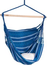 Hangstoel Eénpersoons 'Chill' Calm (Blauw) | Bijpasende opbergtas | 120 KG | Handgemaakt in Colombia | 1% For The Planet | Tropilex