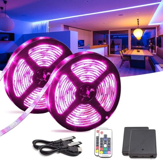 RGB LED-strip Controller met IR ontvanger en 44 KEY afstandsbediening