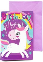 Verjaardagskaart Met Geluid – Eenhoorn Kaart met Muziek – Birthday Card - Kinderen - Verjaardag Muziekkaart – Ansichtkaarten - Muziekwenskaart – Unicorn Wenskaart Grappig- Verjaardagskaarten – Met Gekleurde Envelop
