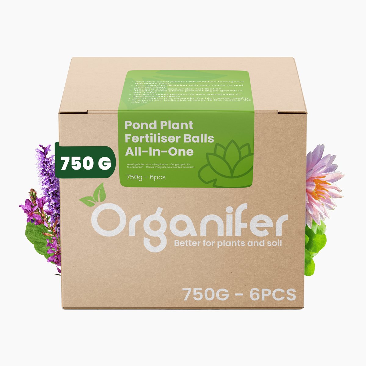 EM Vijverballen met plantvoeding (6 stuks – voor 1 jaar plantvoeding) Voor gezonde en weerbare Vijverplanten - Organifer