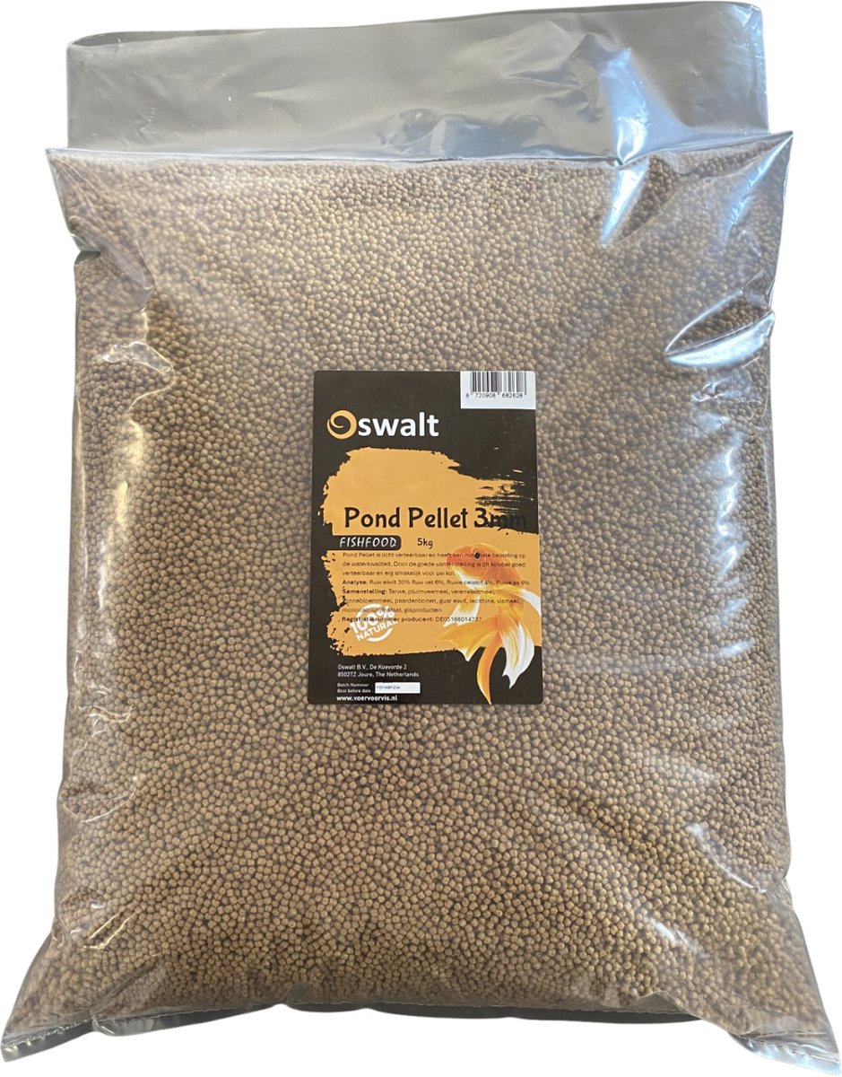 Oswalt Pond Pellet - Koivoer - Visvoer - 5kg - 3mm