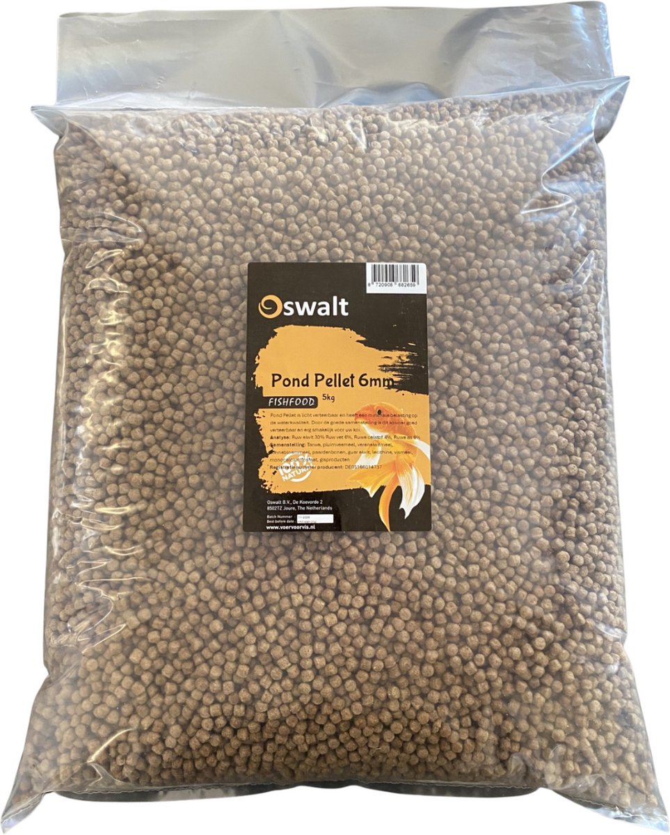 Oswalt Pond Pellet - Koivoer - Visvoer - 5kg - 6mm