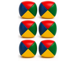 Jongleerbal - 6x - gekleurd - D6,5 cm - sport en spel ballen