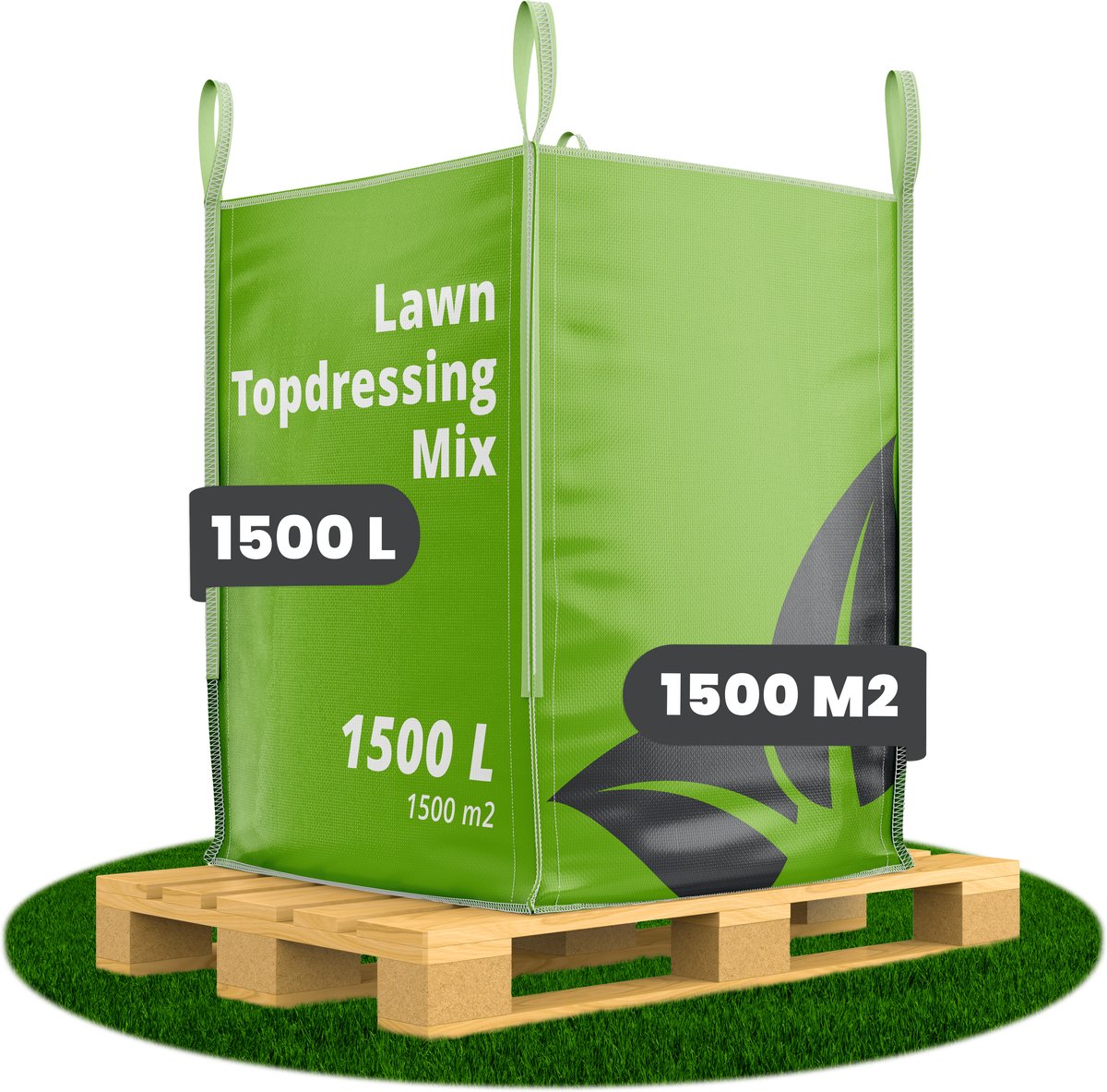 Gazon Topdressing – Mix met Mycorrhiza en Rhizobacteriën (Bigbag 1500L, 1500m2) - Gedroogde Koemest - Wormenmest - Lavameel - Bodemverbeteraar - Topdressing Gazon - Bodemactivator - Organifer