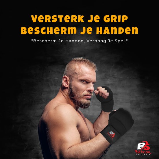 Gloves intérieurs / Gants d'intérieur | Gant en coton et demi-bandage | Plusieurs couleurs | Garde de poing et de pouce pour la boxe Sparring Muay Thai Kickboxing MMA Arts martiaux et entraînement au combat - Taille: Medium