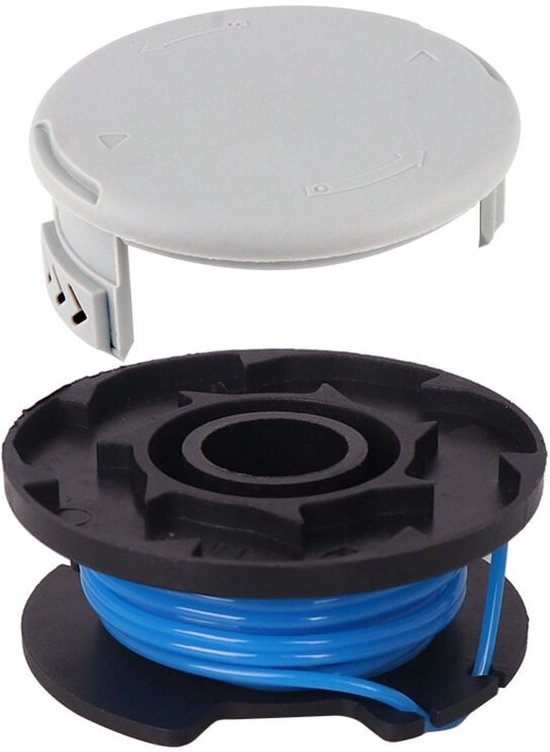 Geldt voor 10 stuks vervangende spoel voor Ryobi duimtrimmer, compatibel met Ryobi One+ AC14RL3A, snoerloze draadtrimmer, 8 spoelen + 2 snijkappen van Unbranded — afbeelding 3