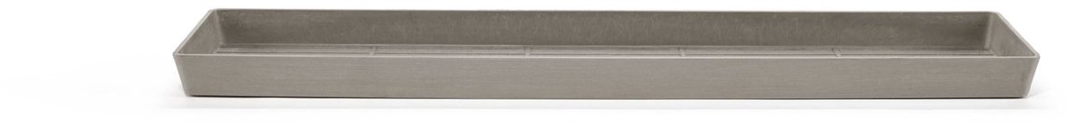 Ecopots Saucer Rectangular - Taupe - 43,5 x 15,5 x H3,3 cm - Rechthoekige taupe onderschotel met waterreservoir