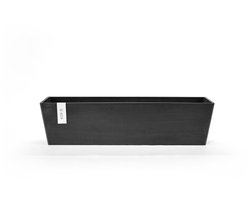 Ecopots Bruges 80 - Dark Grey - 80,8 x 20 x H20,3 cm - Rechthoekige donkergrijze bloempot / plantenbak