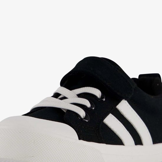 Baskets enfant en toile noir et blanc - Taille 33