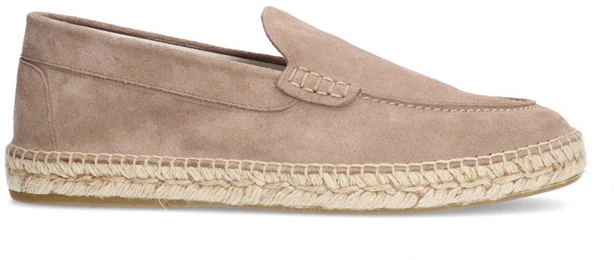 Manfield - Heren - Beige suède espadrilles - Maat 41