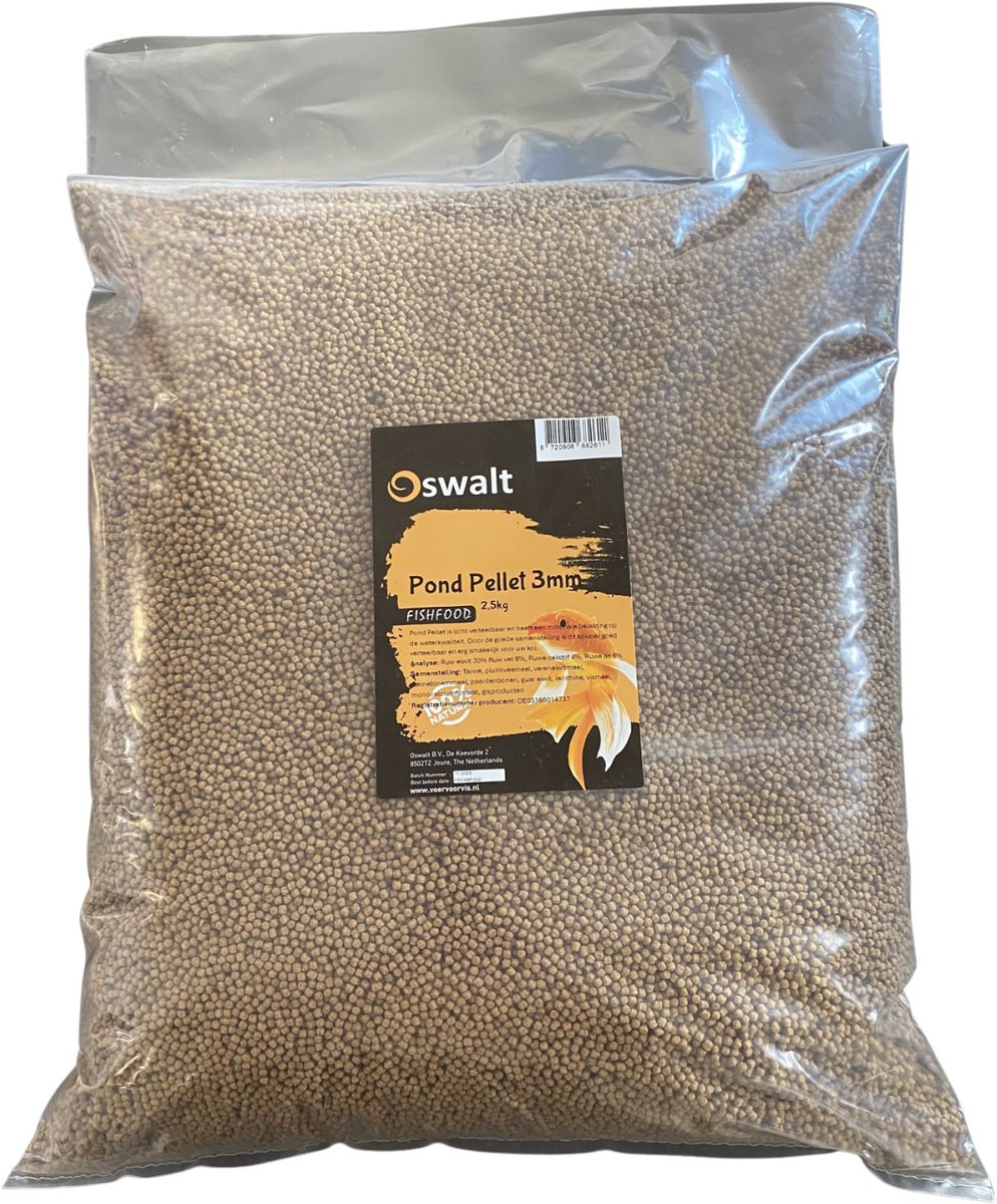 Oswalt Pond Pellet - Koivoer - Visvoer - 2,5kg - 3mm