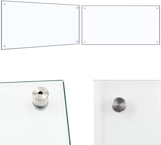 Crédence De Cuisine Noire 110x60cm Verre Trempé - Protection Murale Élégante VidaXL