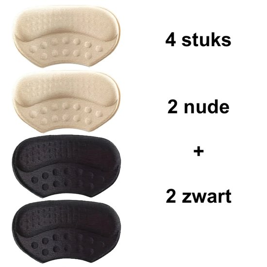 2 paar hielkussentjes - zelfklevende hiel inzetstukken - anti blaar - anti slip - hielbeschermers - voor dames en heren