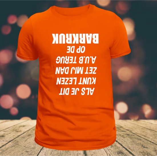 Foto: Oranje shirt barkruk koningsdag shirt koning oranje shirts maat m