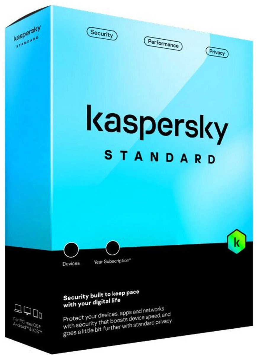 Kaspersky Standard - 3 Apparaten - 1 Jaar (Opvolger van Kaspersky Anti Virus)