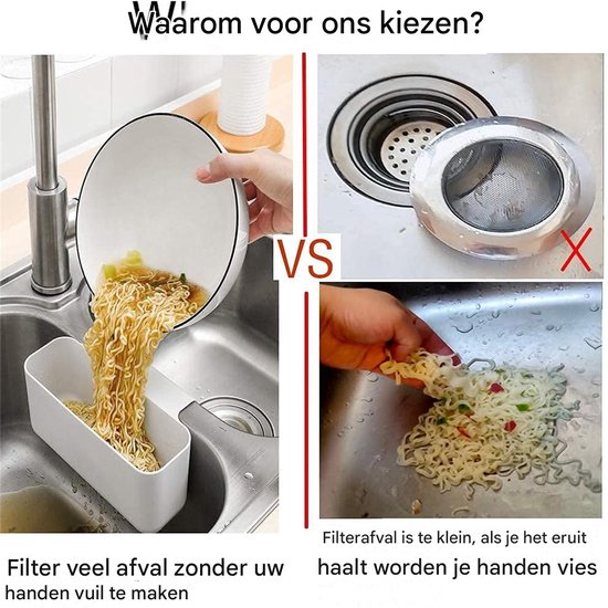 Anti-verstopping Voedselvanger | Afvoermand voor gootsteen