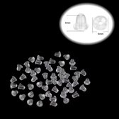 40 Oorbel Stoppertjes - Oorbel Stoppers - Siliconen - Small - 4mm