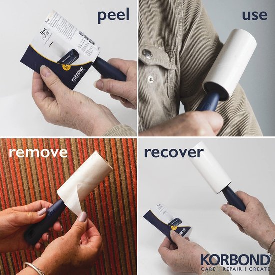 Heldengrün© Eco - Pluisjesroller - Set Van 6 Plasticvrij - Bevat 2 Pluisrollen En 4 Reservewielen Pluisborstel Van 100 Gerecycled Karton Meubel Pluizenroller Zero Waste Dierenhaarverwijderaar