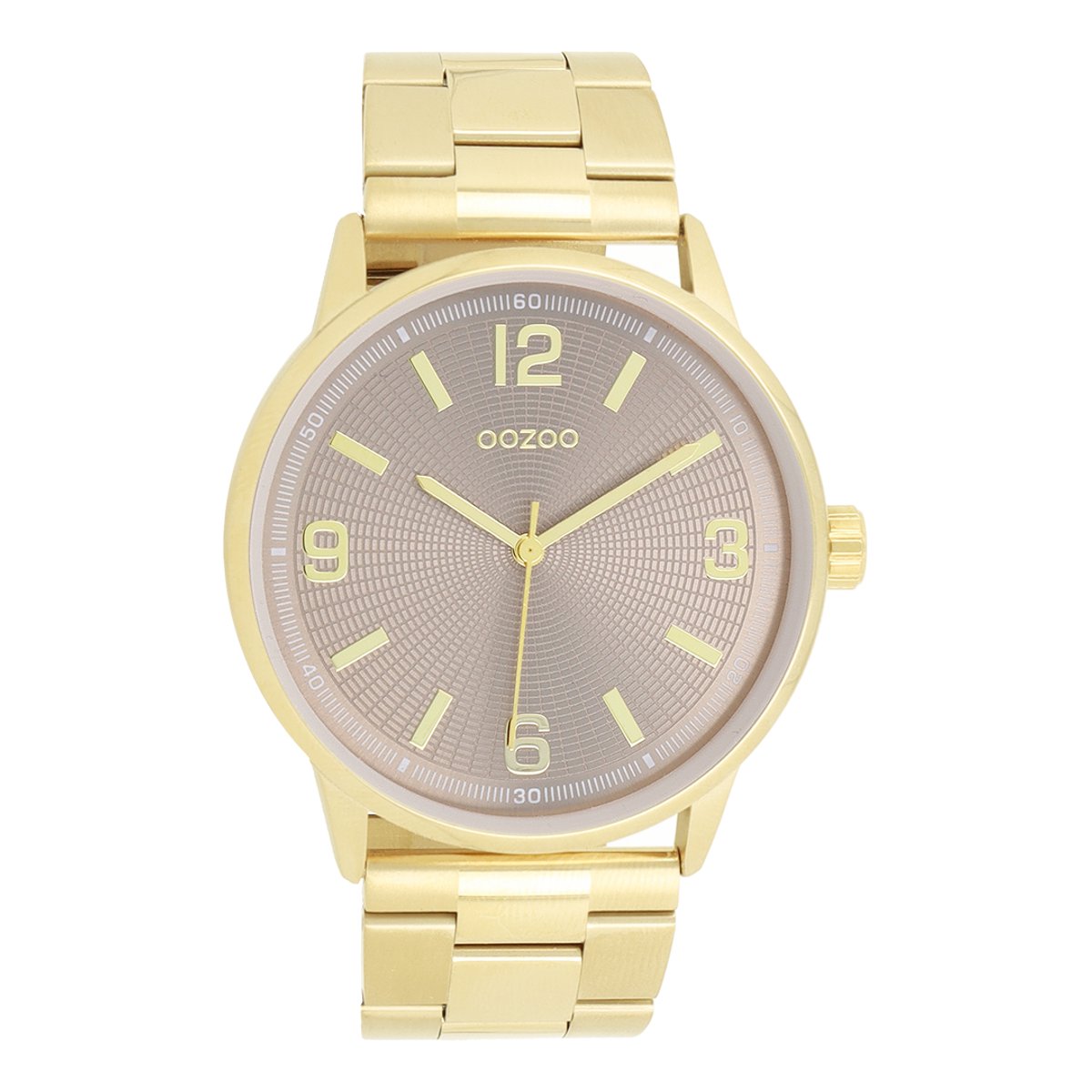 OOZOO Timepieces - Goudkleurige horloge met roestvrijstalen armband roestvrijstalen armband - C11504
