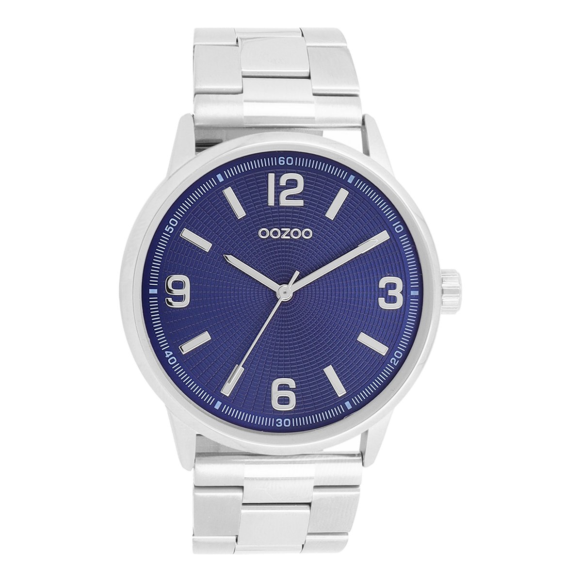OOZOO Timepieces - Zilverkleurige horloge met roestvrijstalen armband roestvrijstalen armband - C11503