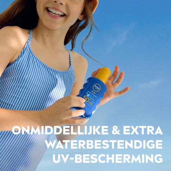 NIVEA SUN Kids Protect & Hydrate Zonnebrand Spray - SPF 50+ - Zonnespray - Met Amandelolie - Hydrateert - 200 ml