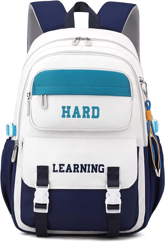 JANSBEN Schooltas voor Meisjes Jongens Rugzak Waterbestendig Primair Junior Casual Dagrugzak Tiener Rugzak met Laptopvak & Anti-Diefstal Grote Multi-Pocket 21L, Schooltas