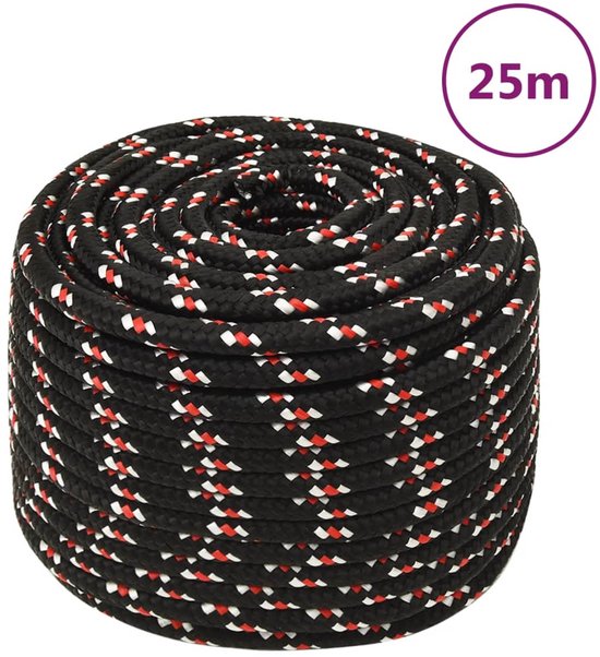 Mamutec touw polypropyleen gedraaid zwart 12mmx100m Mamutec touw polypropyleen gedraaid zwart 12mmx100m