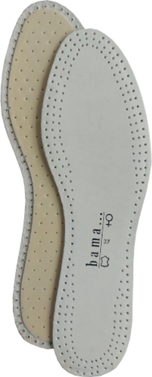 Bama Classic Exquisit Leren Inlegzool - Lederzool - Latex Schuim met Koolstof - Vochtopnemend en Schokdempend - Maat 37