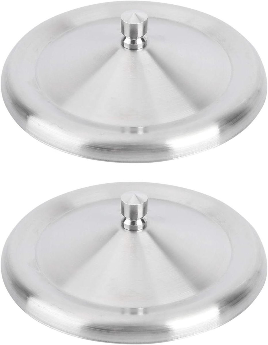 Mok infusie deksel 2 stuks roestvrijstalen deksels voor water koffie afdichting zilver 10 cm / 39 inch theekop voor kopjes