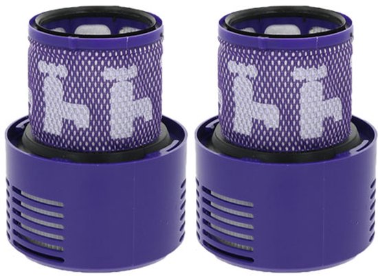 2x Propex geschikt voor Dyson V10 969082-01 uitwasbare HEPA cilinderfilter - Stofzuiger filters