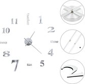vidaXL - 3D-wandklok - 100 - cm - XXL - modern - zilverkleurig