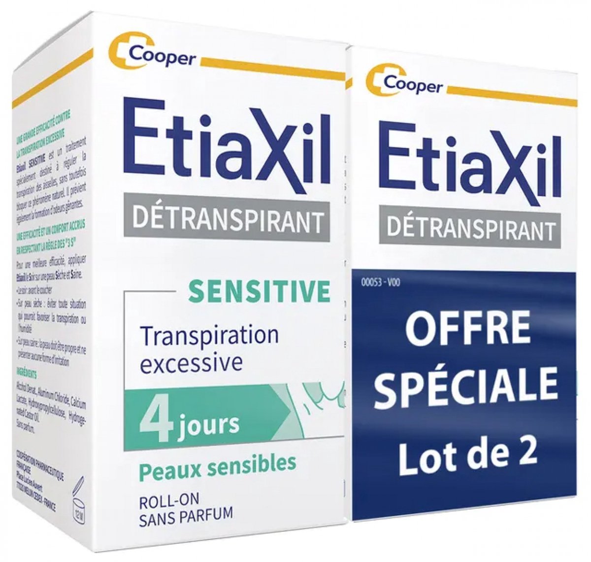 Goedkoopste Etiaxil Oksels Antitranspiratiemiddel Gevoelige Huid Roll-On Set van 2 x 15 ml
