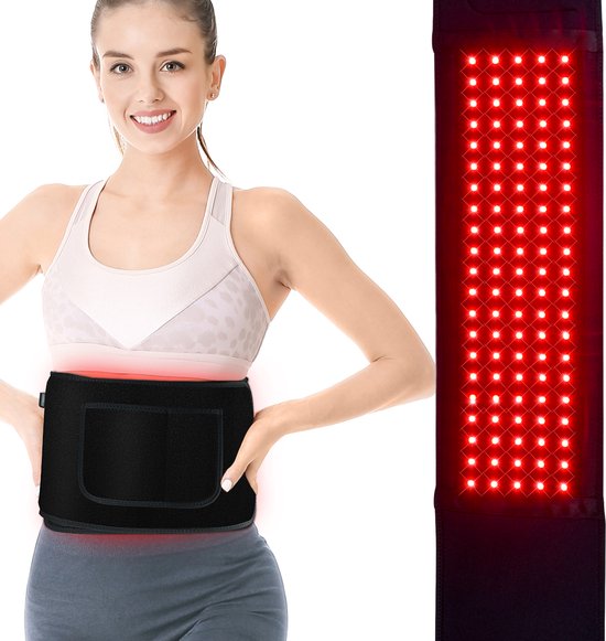 Lumixar - Draagbare Infrarood Rugband - Red Light Therapy - Roodlicht Therapie Riem - Warmteband - 105 LED lampjes