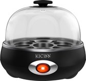 Bol.com Kicinn Eierkoker - Eierkoker Elektrisch - Geschikt voor 7 eieren - Zwart aanbieding