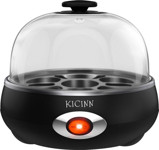 Kicinn Eierkoker - Eierkoker Elektrisch - Geschikt voor 7 eieren - Zwart