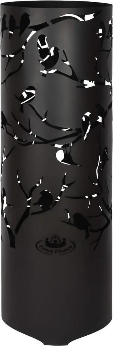 Esschert Design Fire Basket Birds on Twig Black